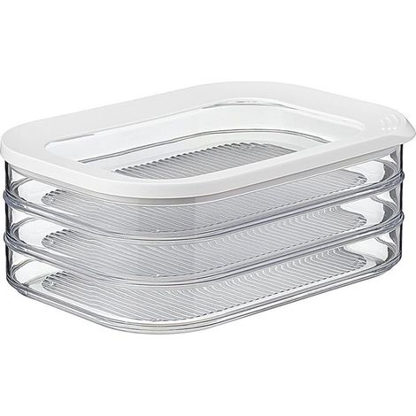 boîte à charcuterie 3 étages Blanc boîte de rangement frigo pour charcuterie trois boîtes de conservation séparées passe au lavevaisselle (1/5)