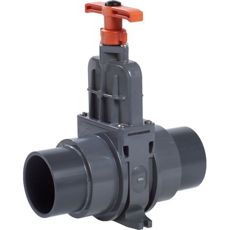 Vanne d'arrêt Zub PVC DN 100, PN 1, avec raccord embout.