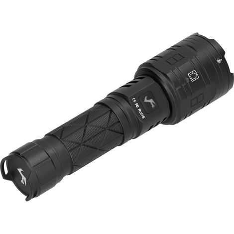 Lampe Torche LED Rechargeable USB, 16 Cœurs, 5 Niveaux Lumineux, 2 Modes, pour Camping et Urgence Extérieure