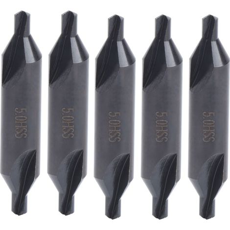 5pcs Center Drill Bits for Milling MA MA High Speed ​​Steel Tools 5mm Force Can for Old Th Widely Used Applications, Suitable for Drills, Milling Machines, Machining Centers, etc Shar (1/5)
