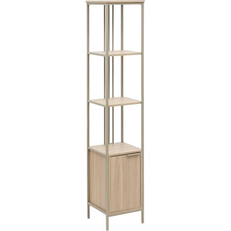 Estantería duna rectangular de 35 x 35 cm con 1 puerta, color beige - 5five (1/5)