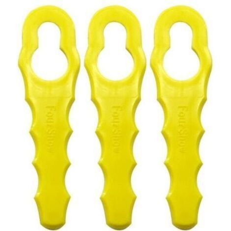 Packung mit 100 Ersatzklingen, kompatibel mit Ryobi Rasentrimmern, doppelt gezahnte Klingenköpfe RAC155, RAC157, RAC158 (1/4)