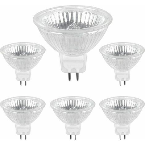 Ampoule Halogene GU5.3 50W 12V, 800lm Blanc Chaud 2700K Dimmable, Ampoule Spot Halogène MR16, pack de 6 (1/5)