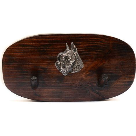 Schnauzer, Schnauzer II - colgador de accesorios, colgador de medallas con un perro, ganchos para llaves de Art-Dog (1/5)