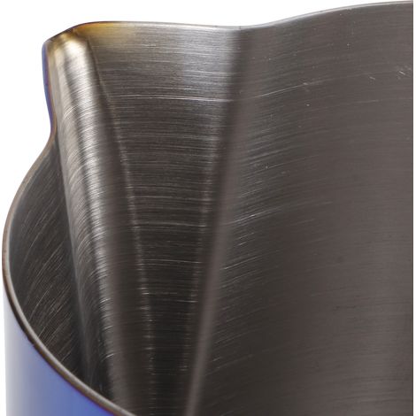 Pichet à café japonais en acier inoxydable coloré, tasse à mousser le lait, idéal pour le latte art, bleu, 600 ml (1/5)