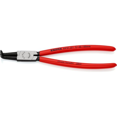 KNIPEX 44 21 J31 SB Circlip Pliers for internal circlips in bore holes plastic coated black atramentized 215 mm