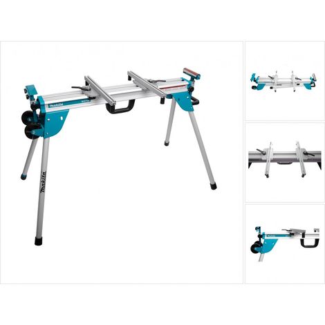 Makita – Châssis avec supports pour scies à onglets – DEAWST06 – Construction légère – Mécanisme de pliage et roulettes de transport