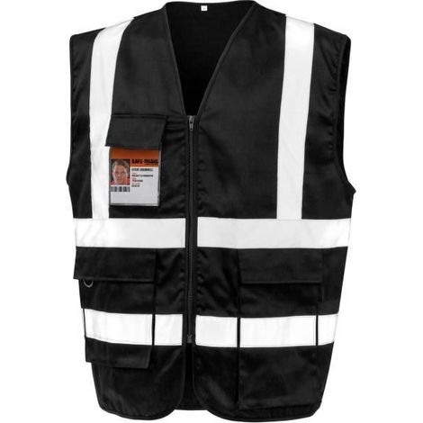 Prenda de protección result r477 con múltiples bolsillos y bandas reflectantes