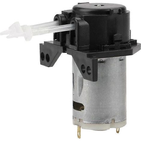 Dosierpumpen-DIY-Peristaltikschlauchkopf für Aquarienlabor-Chemieanalyse (schwarz, 12 V, 1 x 3)