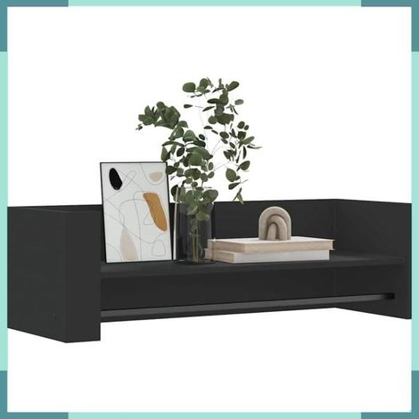 Étagère murale - 848459 - noir - bois d'ingénierie - 100 x 35 x 30,5 cm (1/5)
