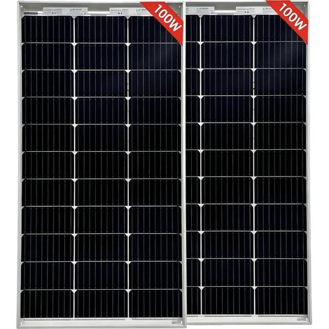 Pannello solare ad alta efficienza, design resistente, 2 pannelli da 100 W (1/2)