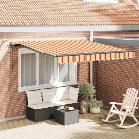 Tela de toldo Amarillo y Naranja 300 x 250 cm Poliéster