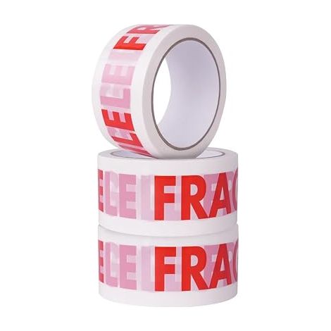 Nastro adesivo per imballaggi fragili 48 mm x 66 m, 3 rotoli, silenzioso, sicuro e adesivo, nastro extra resistente per imballaggio, trasloco, scatole di cartone e (1/3)