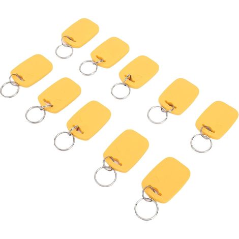 Lot de 10 Porte-clés IC ID Compatibles avec les Systèmes de Contrôle D'accès 125 KHz et 13,56 MHz, Pratiques pour les Hôtels, les écoles, les Hôpitaux, Matériau ABS (1/5)