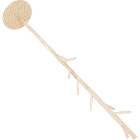 Montierter Kleiderständer aus Holz, vertikaler Kleiderbügel für Jacken und Kleidung, 8 Haken (Holzfarbe) (1/5)
