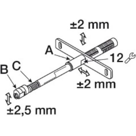 REGGIMENSOLA A SCOMPARSA REGOLABILE MN1021 170 mm (1/2)
