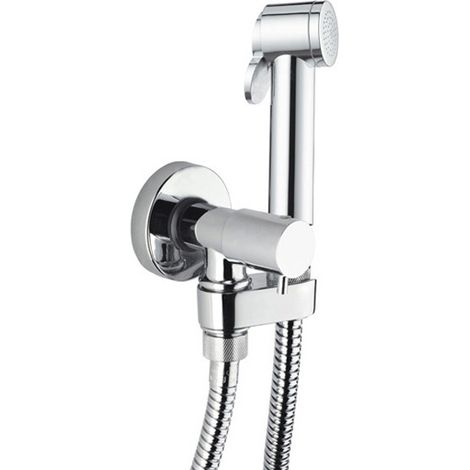 Set doccia completo modello paloma con pulsante in abs cromo