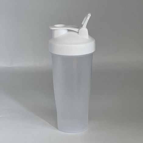 Emballage contenant 1 shaker à protéines de 600 ml, avec bille en acier inoxydable, graduation, étanche, idéal pour mélanger rapidement la poudre de protéines de lactosérum, bouteille de mélange de pr (1/5)