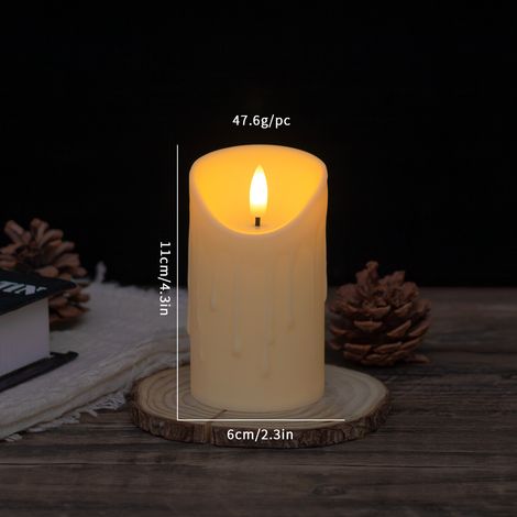 Lampe bougie électronique LED, lampe décorative fausse bougie simulée, accessoire de décoration romantique pour mariage, lumi(Y062) (1/5)