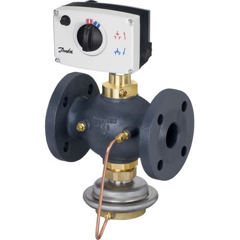 Danfoss Regolatore di portata volumetrica, con attuatore, AVQM DN40, Kvs 20,0, PN25, GGG-40,3, flangia, 003H6757