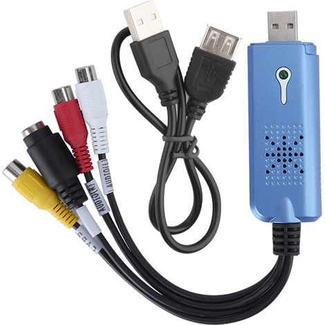 Carte d'acquisition USB 1 canal pour la lecture de vidéos DVD/AV sur ordinateur USB, vidéo haute définition pour regarder la télévision, avec fonction d'enregistrement. (1/5)
