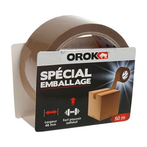 Orok Nastro adesivo per imballaggi Havana 50 m x 38 mm - Orok