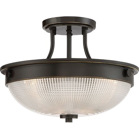 Lampadario Contemporaneo Mantle Vetro Bronzo Palladiano 2 Luci E27 (1/5)