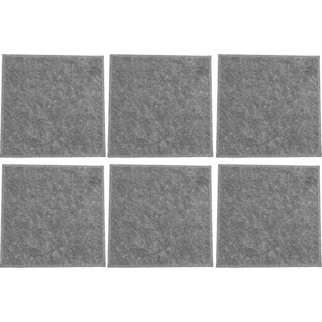 Panneau acoustique en 6 parties, isolation phonique en fibre de polyester acoustique, panneau ignifugé et insonorisant (gris) (1/5)