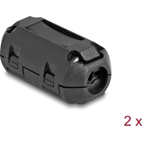 Delock NÃºcleo de ferrita / Anillo de ferrita para cable redondo 7 mm 2 piezas negro