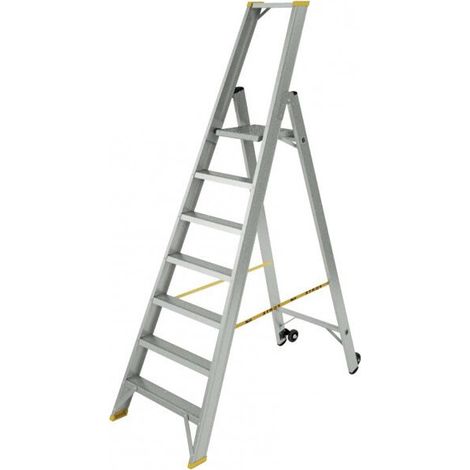 Mobile Stehleiter 7 Stufen - Maximale Arbeitshöhe 3.47m - 9307