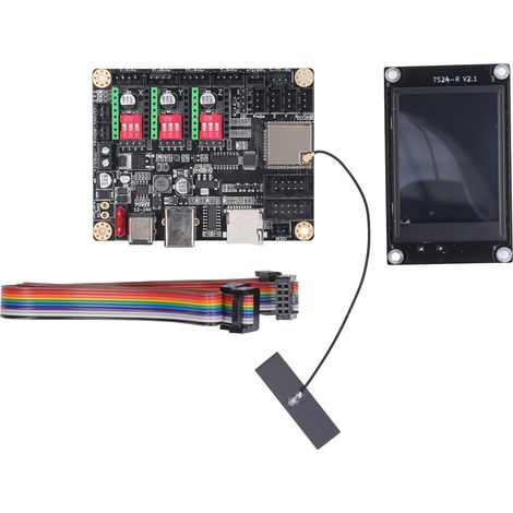 MKS DLC32 V2.1 32-Bit-Lasergravierer-Motherboard, CNC-Steuerung mit WLAN, 2,4-Zoll-Touchscreen, 12–24-V-Gleichstromnetzteil (1/5)