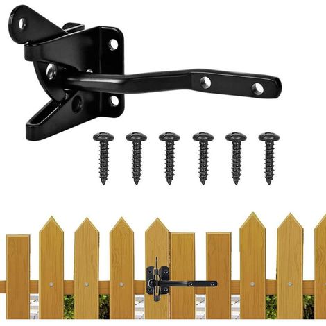 Serrure de Jardin Automatique, Verrou de Portail Verrouillage automatique Serrure Métal à Boulon Loquet Acier à Gravité Clôture Jardin (1/5)