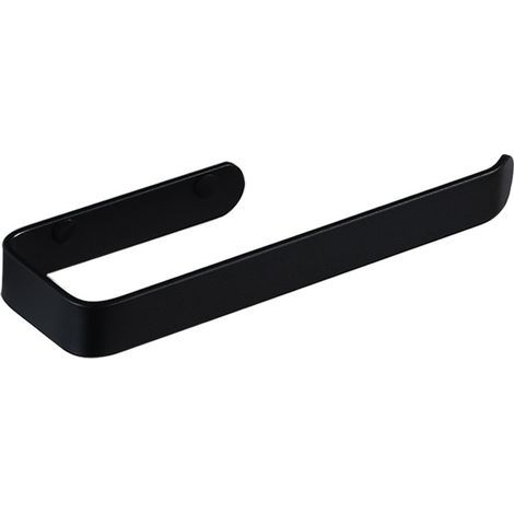 Porte-Serviettes Mural Noir Auto-Adhésif sans Perçage - Support pour Essuie-Mains et Serviettes - Installation Facile - Adhésif Fort - Pour Salle de Bain et Cuisine - Design Élégant (1/5)