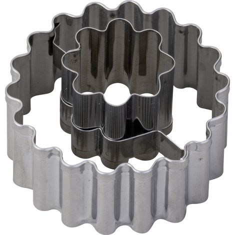 Zenker Ausstechform Linzer Blume Ø 5,4 x 3,6 cm silber
