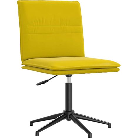 vidaXL Sedia da Pranzo Giallo in Velluto (1/5)
