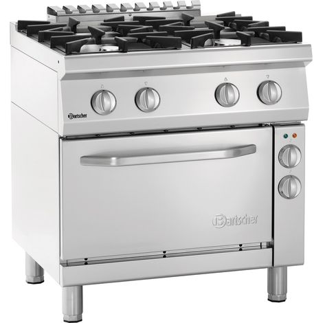 Fourneau à Gaz sur Four Série 700 Classic 4 Brûleurs - 29,4 kW - Bartscher