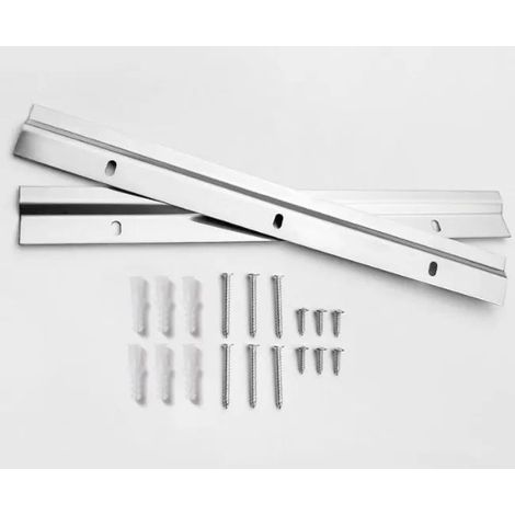 2 pares de barras de montaje en forma de Z para espejos pesados, colgador de cuadros de aleación de aluminio de 30 cm con tornillos para marcos pesados, cabeceros, paneles, etc (1/5)