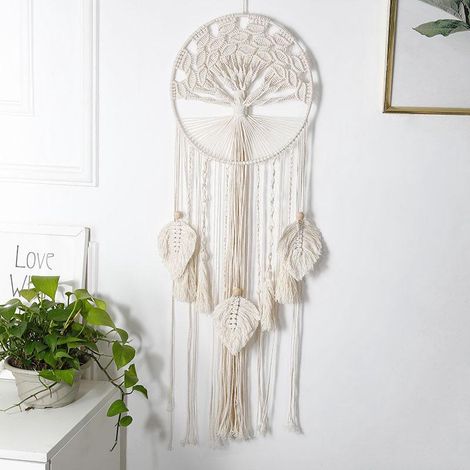 Attrape-rêves mural Arbre de Vie déco chambre artisanale cadeau fête suspension (1/5)