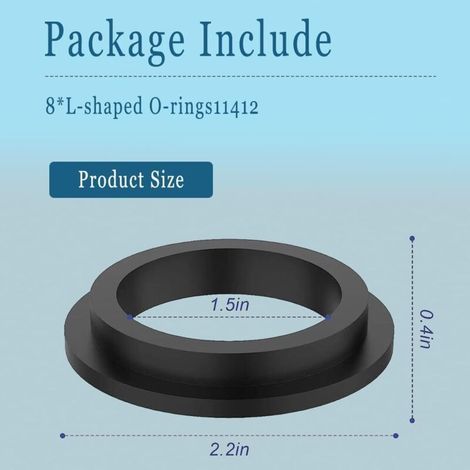 Lot de 6 joints toriques en caoutchouc pour pompe de piscine Intex, accessoires de piscine Intex, filtre à sable de piscine, joint de spa Intex, joint torique de pompe de piscine, 11228 (1/2)