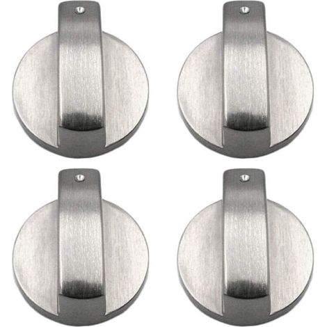 Ulisem Bouton de cuisinière à gaz, Pack de 4 boutons rotatifs, Boutons de cuisinière à gaz en métal, Boutons de commande de cuisinière à gaz, Boutons de four en métal pour cuisinière à gaz Cuisinière (1/5)