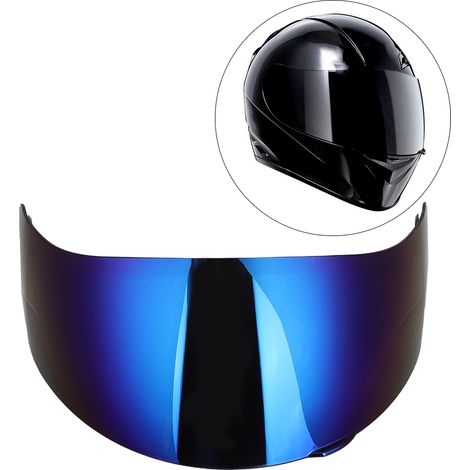 Écran pare-brise de casque moto intégral remplaçant verre visière bleu compatible AGV K3SV K5 (1/5)