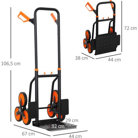 Treppensteiger Sackkarre klappbar Transportkarre mit Stahlrahmen max. 120kg (1/5)