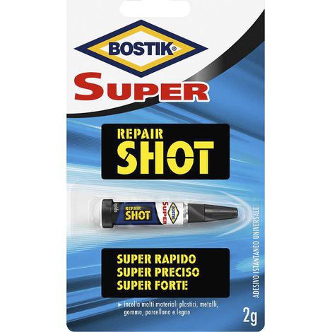 Super Repair Shot 2 gr BOSTIK - Colla per Plastiche, Gomma, Metalli e Porcellana (1/3)