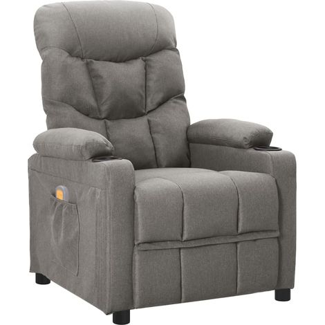 Fauteuil de massage,Fauteuil Relax,Chaise Massage Gris clair Tissu FNNF842923 (1/5)