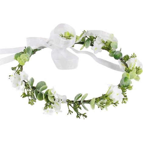 Femmes Couronne de Fleurs, Guirlande Filles Bandeau, Mariée Florale Accessoires de Cheveux pour Chapeau Ornement Party Festival Beach Mariage (1/5)