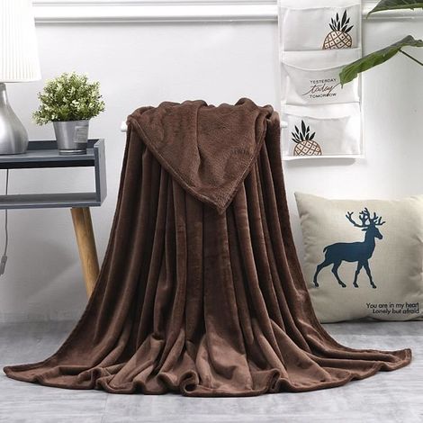1 pièce Couverture Polaire, 150 x 200 cm, douce et chaude, en flanelle polyester, plaid jeté pour lit ou canapé, usage intérieur
