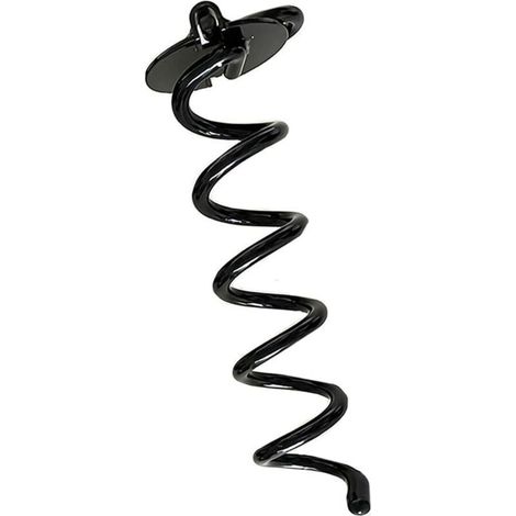 Ancrage au Sol, Piquet de Tente, Piquets d'ancrage, Ancrage Trampoline, Solides Piquets d'ancrage Spiralés en Acier pour Trampoline, Jardin, Camp, Tentes, Balançoire, 28cm, Noir (1/5)