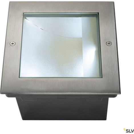 Encastré asymétrique carré DASAR 255 inox 316 34W 4000K - SLV - 229381