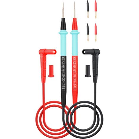 Kit de sondes pour multimètre – Stylo de test numérique – Matériel de test électrique – Aiguille en cuivre à pointe fine – 20 A – 100 cm (1/5)