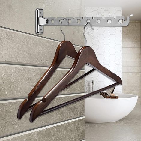 Kleiderstange zum Aufhängen von Kleidung, poröser Trockner, klappbar, verstellbar, Wäscheständer, Kleiderschrank, Garderobe, Badezimmer, Schlafzimmer, an der Wand montierter Kleiderständer